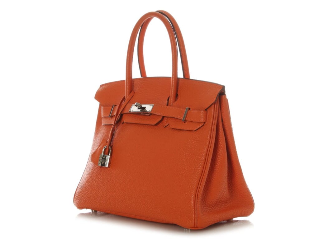 Orange Togo Birkin 30 Palladium Hardware, 2006