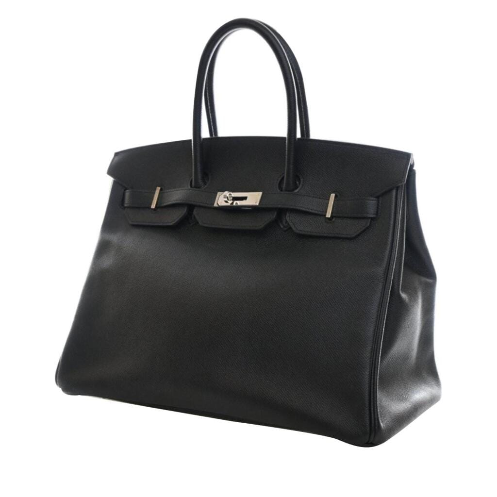 Black Epsom Birkin 35 Palladium Hardware, 2014