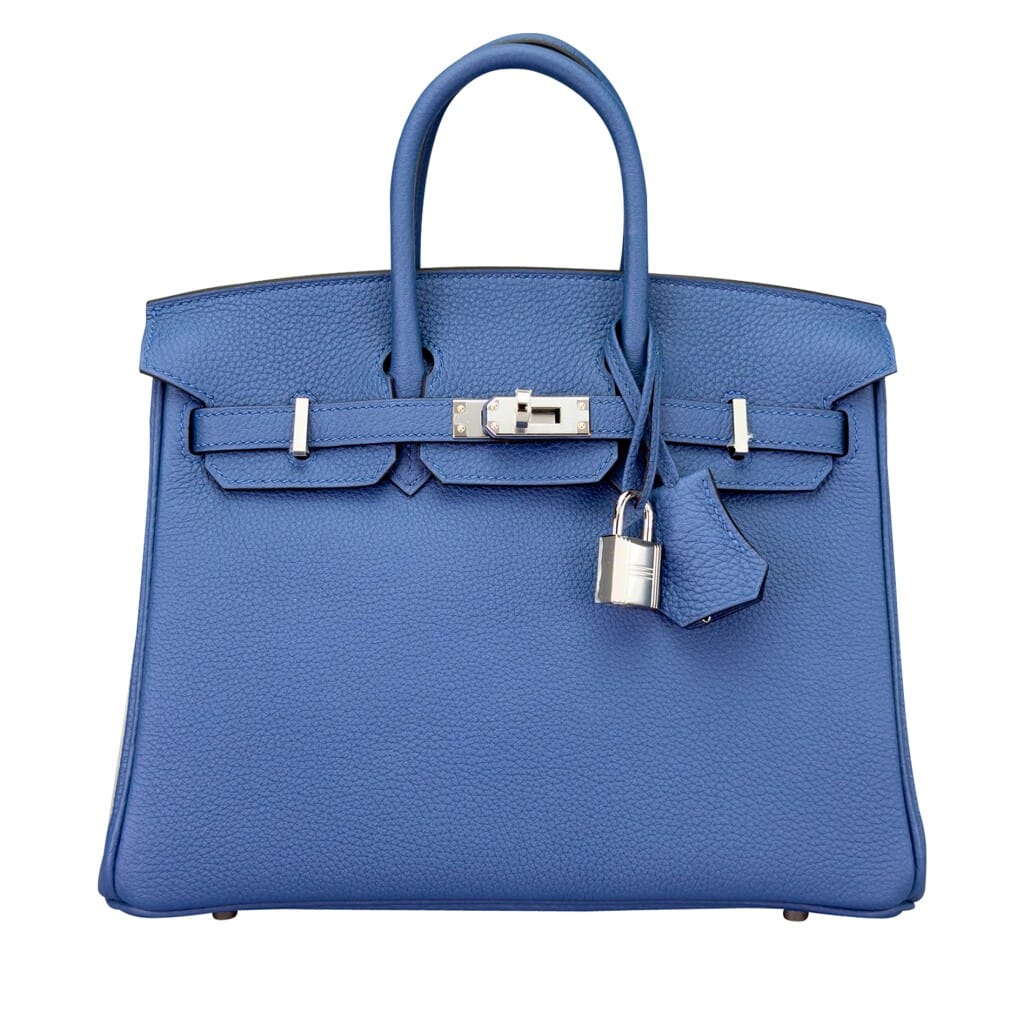 Bleu Tie Togo Birkin 25 Palladium Hardware, 2025