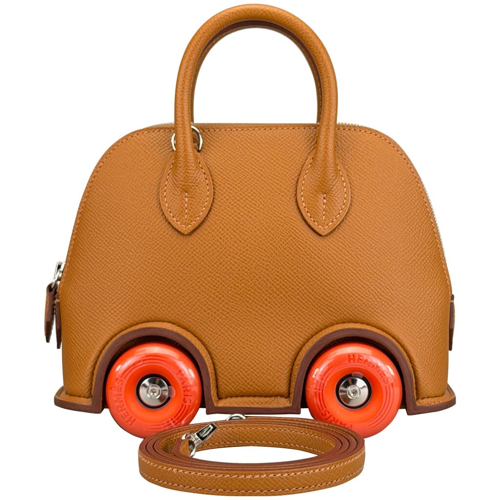 Limited Edition Gold Epsom and Orange 1923 Bolide on Wheels Palladium Hardware, 2025