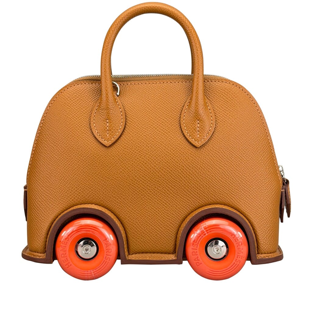 Limited Edition Gold Epsom and Orange 1923 Bolide on Wheels Palladium Hardware, 2025