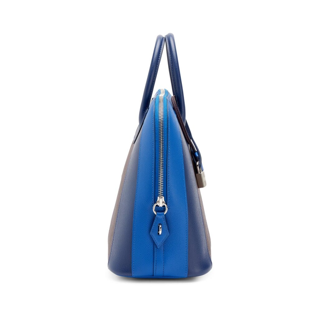 Limited Edition Bleu Frida, Bleu Saphir and Rouge Sellier Epsom Rainbow Bolide 30 Palladium Hardware, 2022
