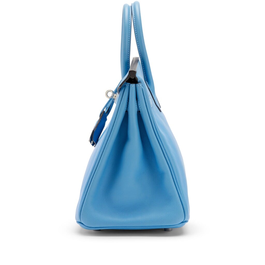 Bleu Paradis Swift Birkin 25 Palladium Hardware, 2015