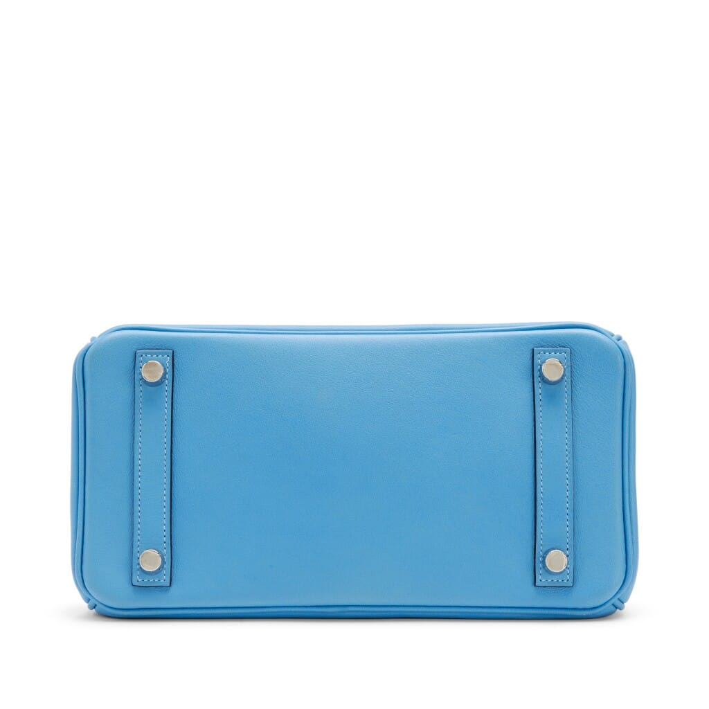 Bleu Paradis Swift Birkin 25 Palladium Hardware, 2015