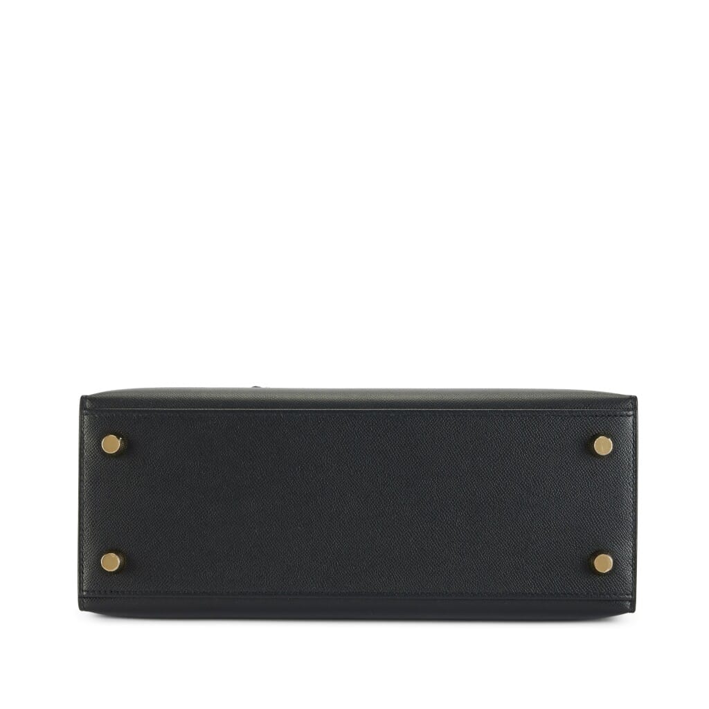 Black Madame and Bleu Electrique Shiny Crocodile Touch Sellier Kelly 25 Permabrass Hardware, 2025