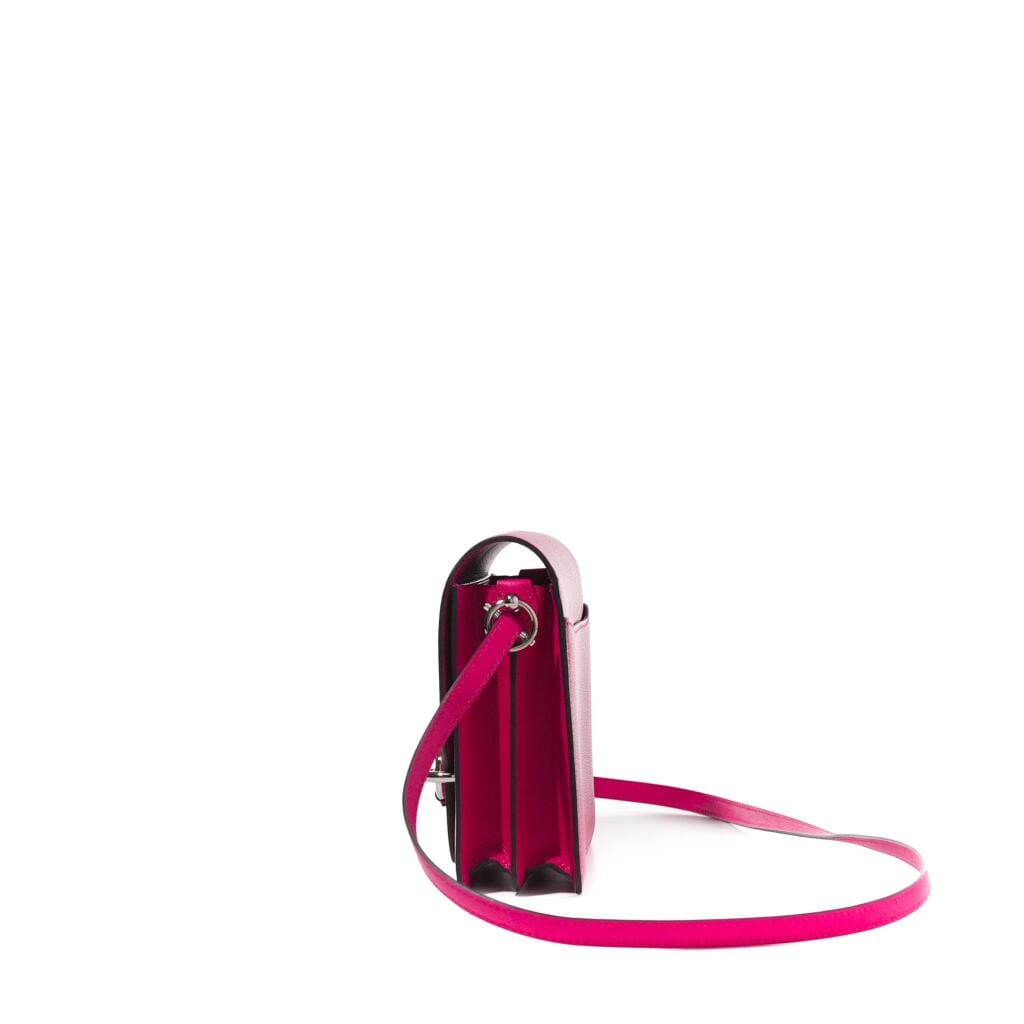 Rose Mexico Evercolor and Alligator Touch Mini Roulis 18 Palladium Hardware, 2020