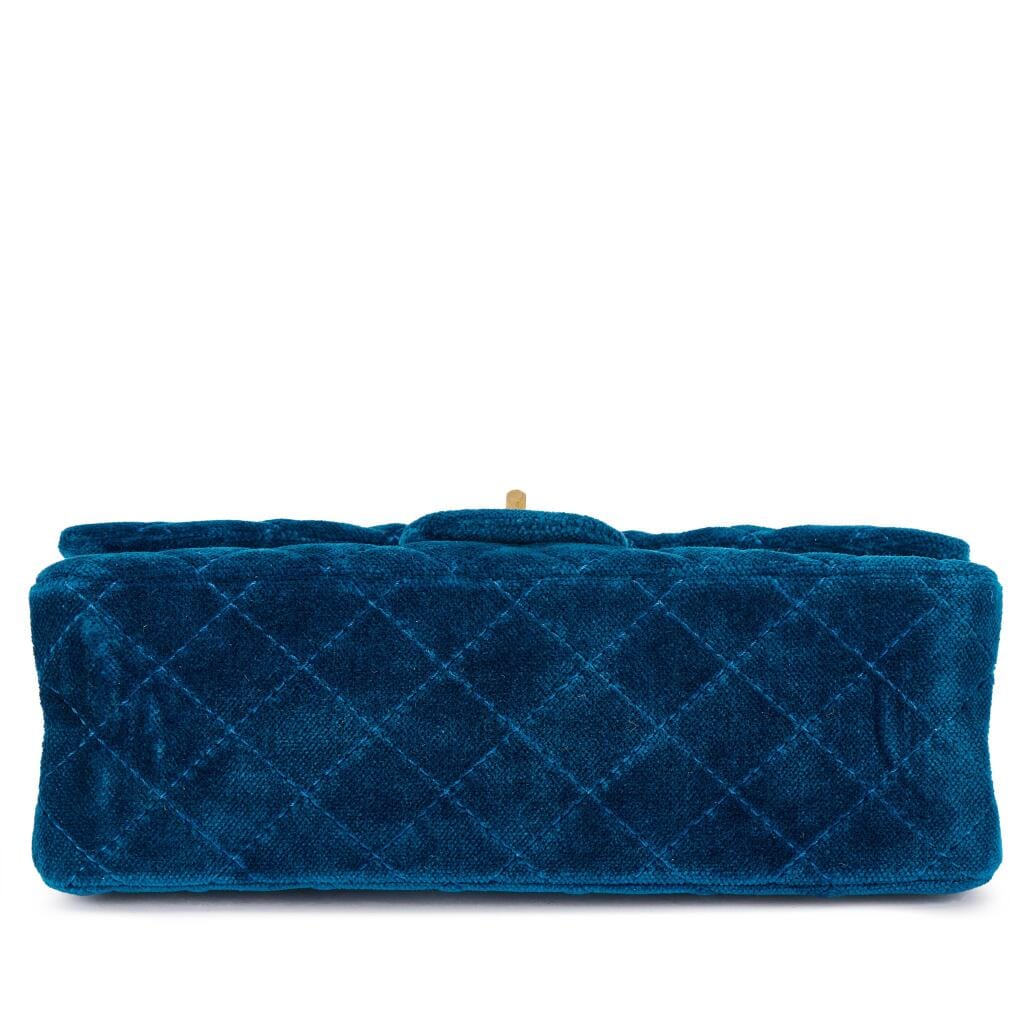 Blue Quilted Velvet Small 2.55 Aged Gold Hardware, 2017-18