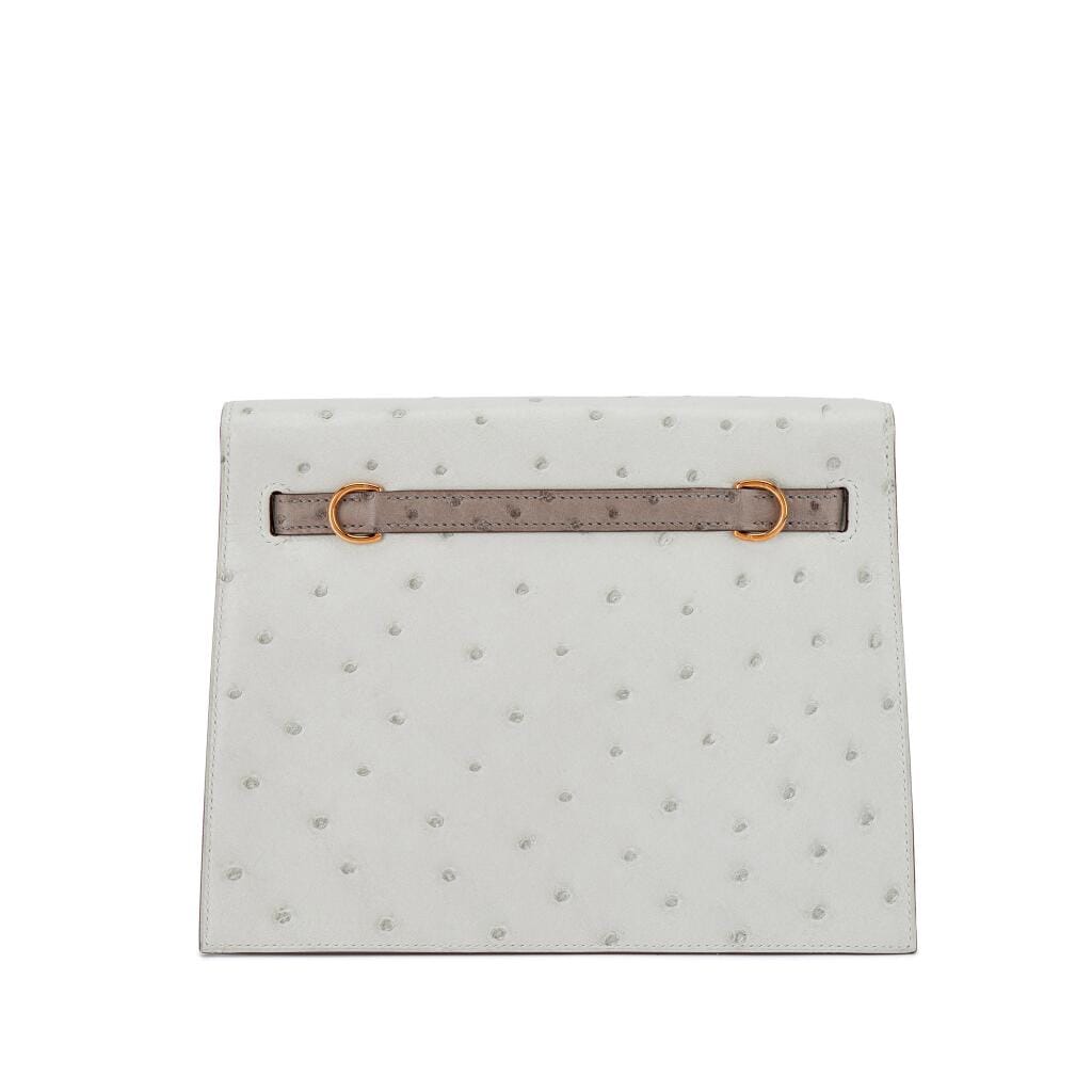 Bleu Glacier, Gris Mouette Ostrich and Etoupe HSS Kelly Danse II Rose Gold Hardware, 2022
