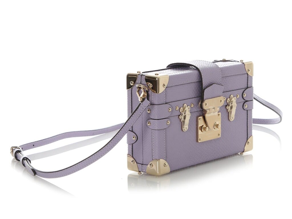 Lilac Karung Petite Malle Gold Hardware