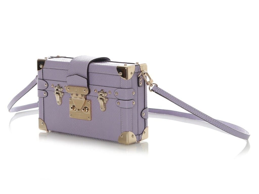 Lilac Karung Petite Malle Gold Hardware