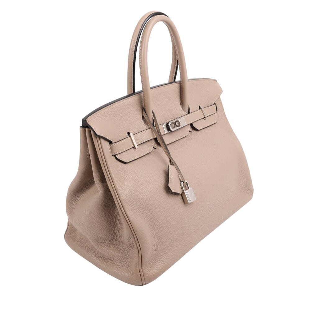 Gris Tourterelle Togo Birkin 35 Palladium Hardware, 2008