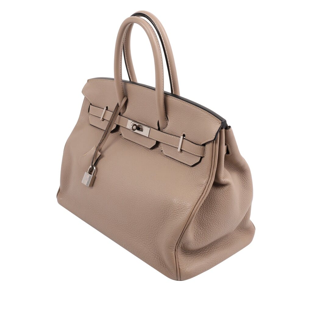 Gris Tourterelle Togo Birkin 35 Palladium Hardware, 2008