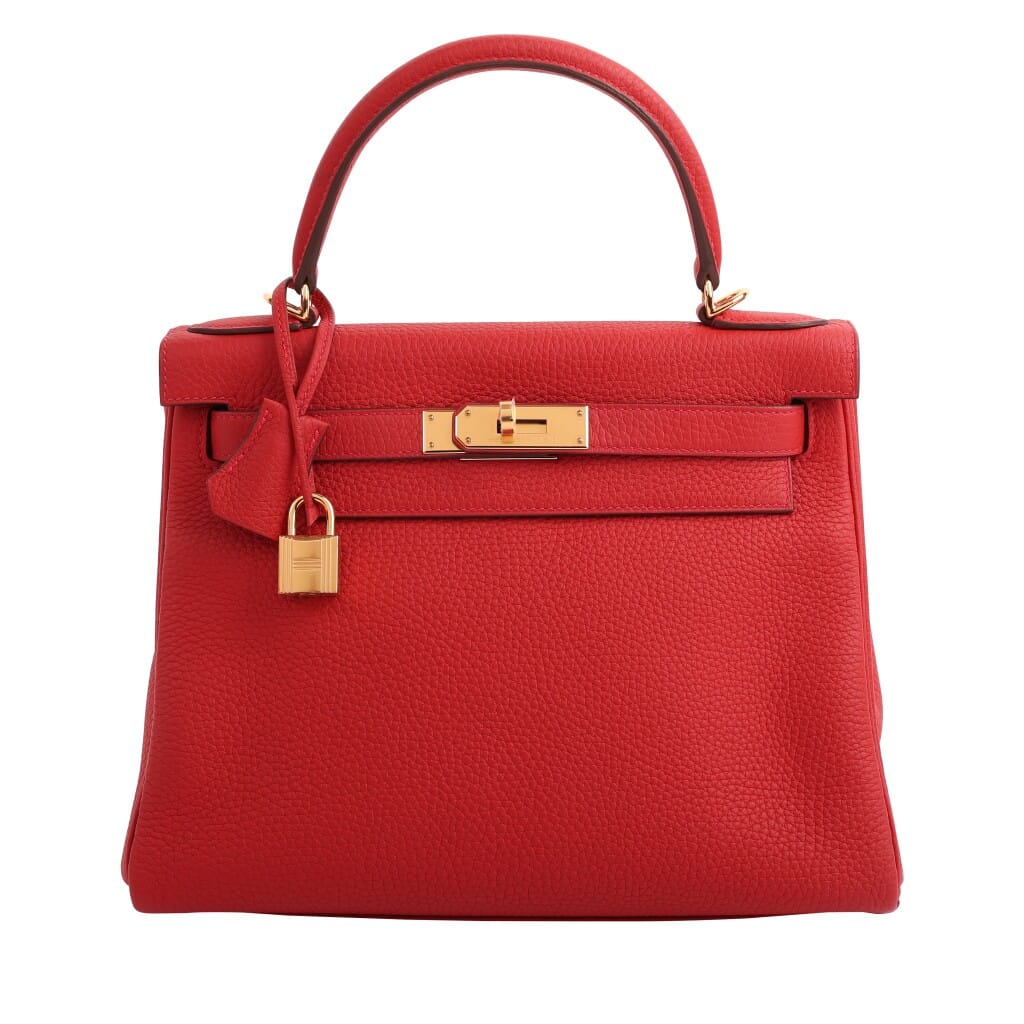 Vermillion Togo Retourne Kelly 28 Gold Hardware, 2023