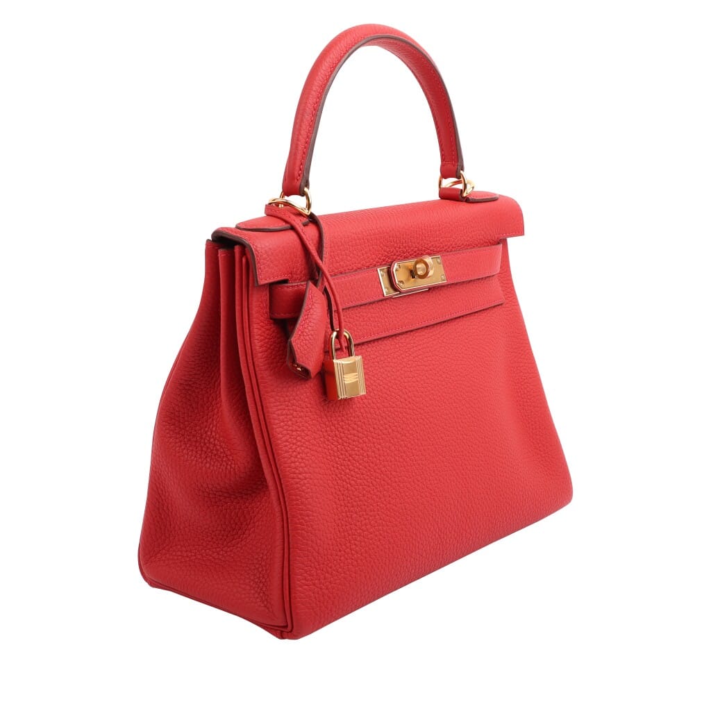 Vermillion Togo Retourne Kelly 28 Gold Hardware, 2023