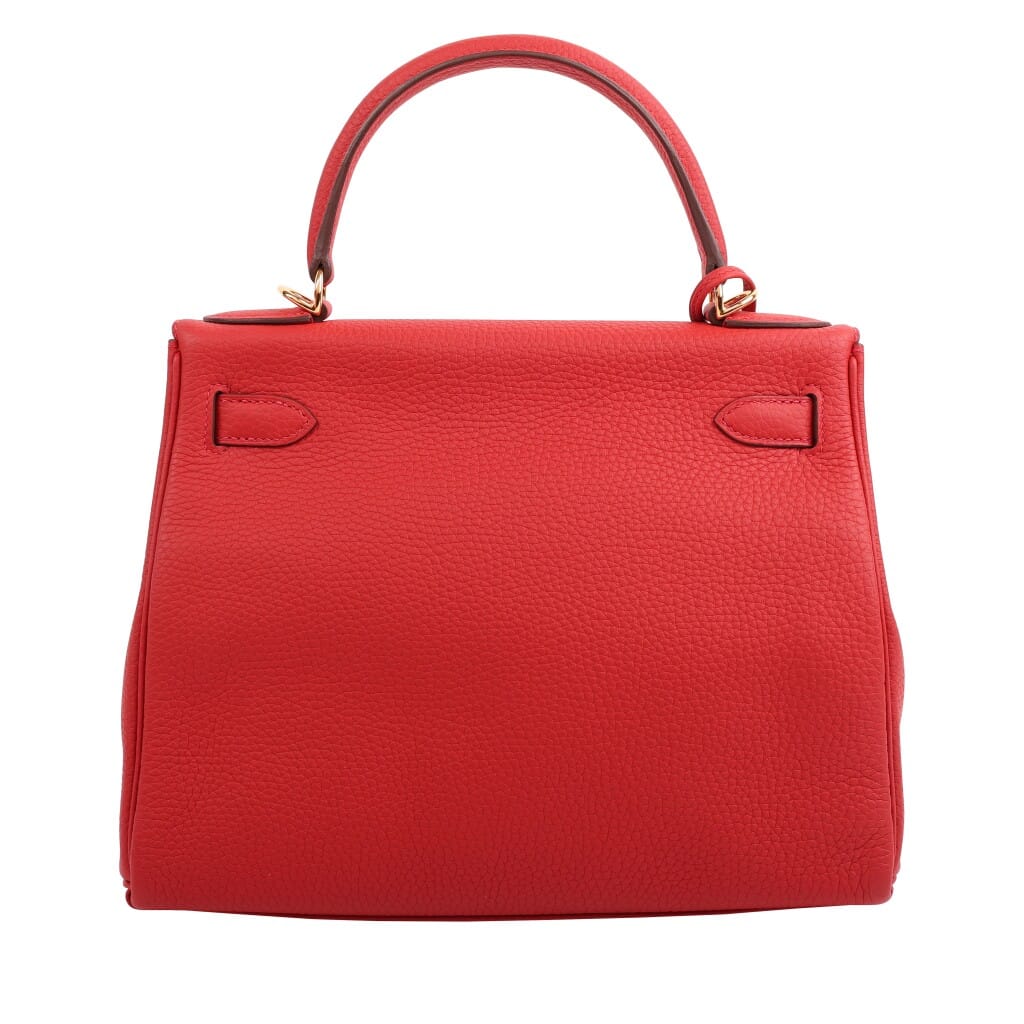 Vermillion Togo Retourne Kelly 28 Gold Hardware, 2023