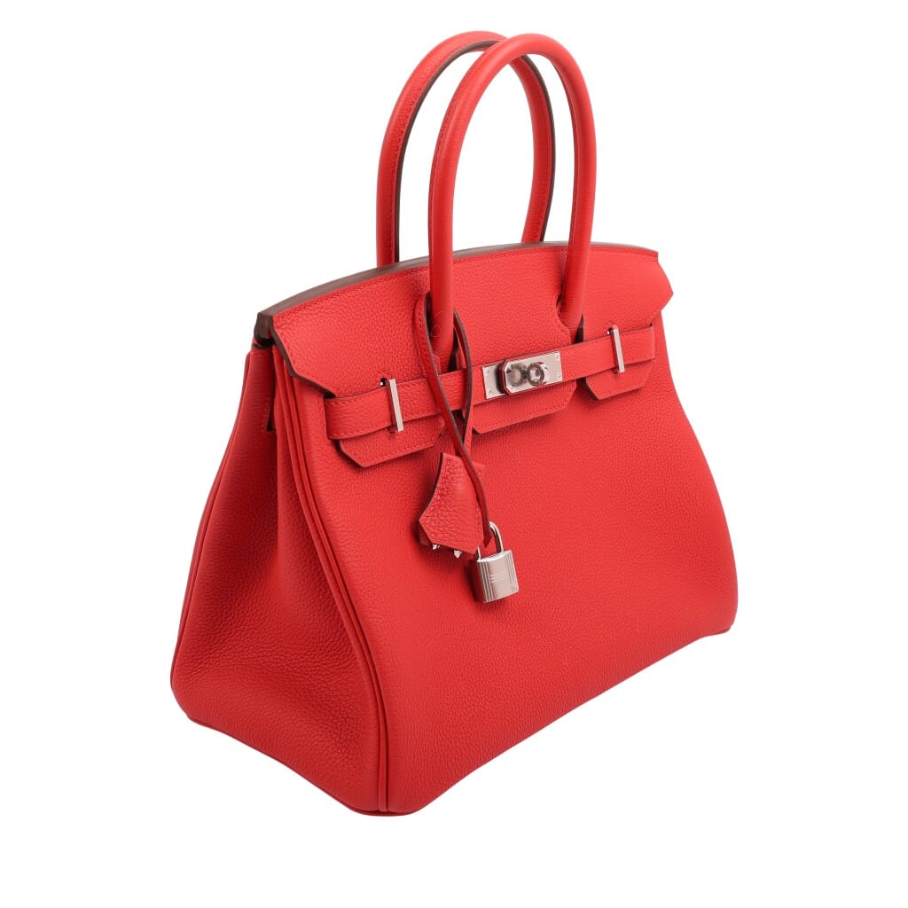 Rouge Radieux Togo Birkin 30 Palladium Hardware, 2020