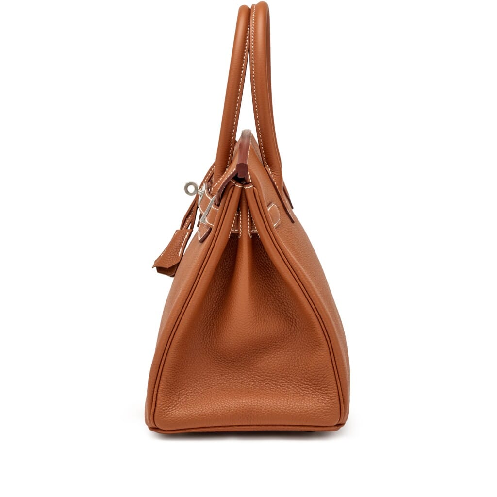 Gold Togo Birkin 30 Palladium Hardware, 2020