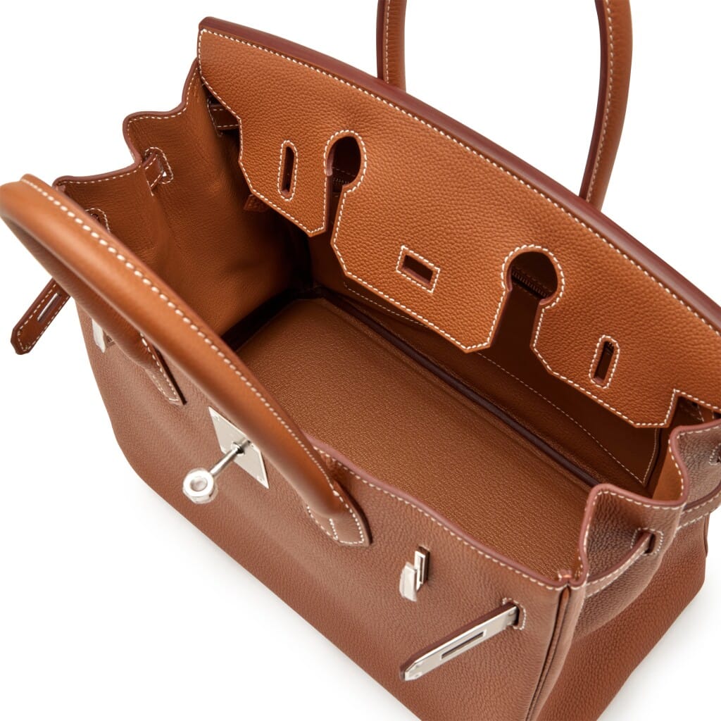 Gold Togo Birkin 30 Palladium Hardware, 2020