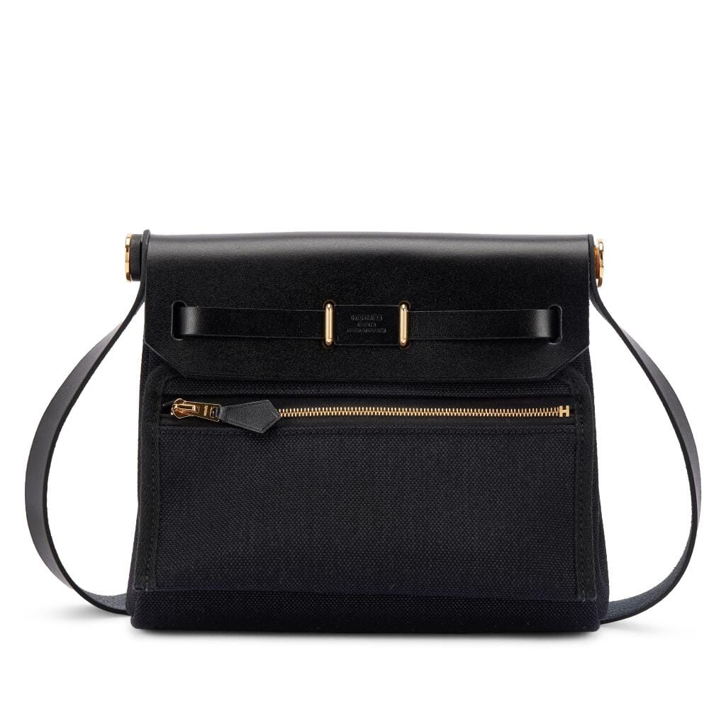Black Vache Hunter and Toile Mini Herbag Zip 20 Gold Hardware, 2025