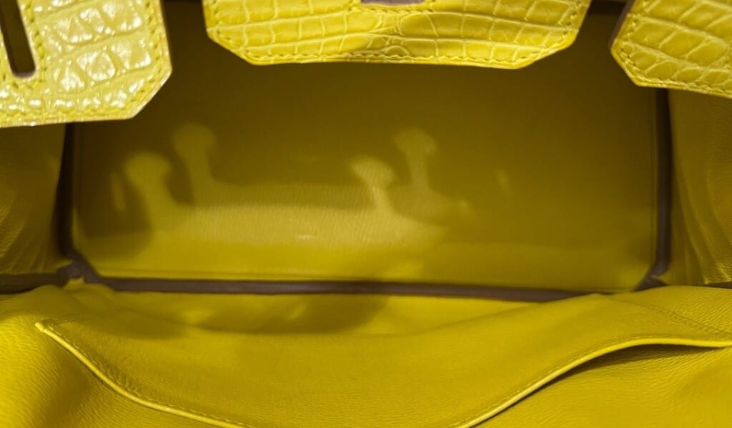 Soufre Jaune Matte Alligator Birkin 30 Palladium Hardware, 2013