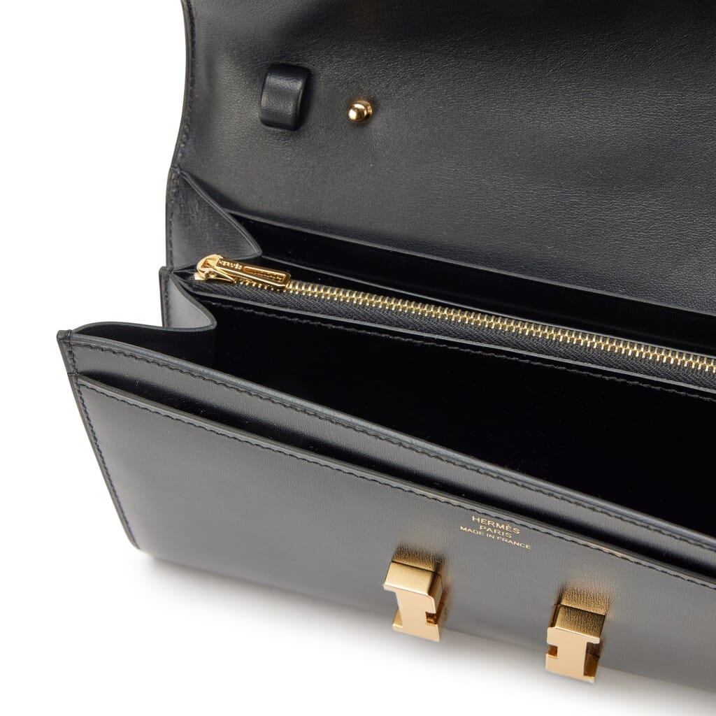 Black Box Calf Constance-To-Go Wallet Gold Hardware, 2025