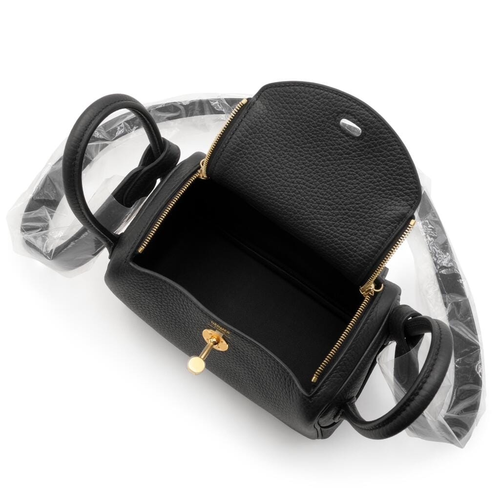 Black Clemence Mini Lindy II Gold Hardware, 2024