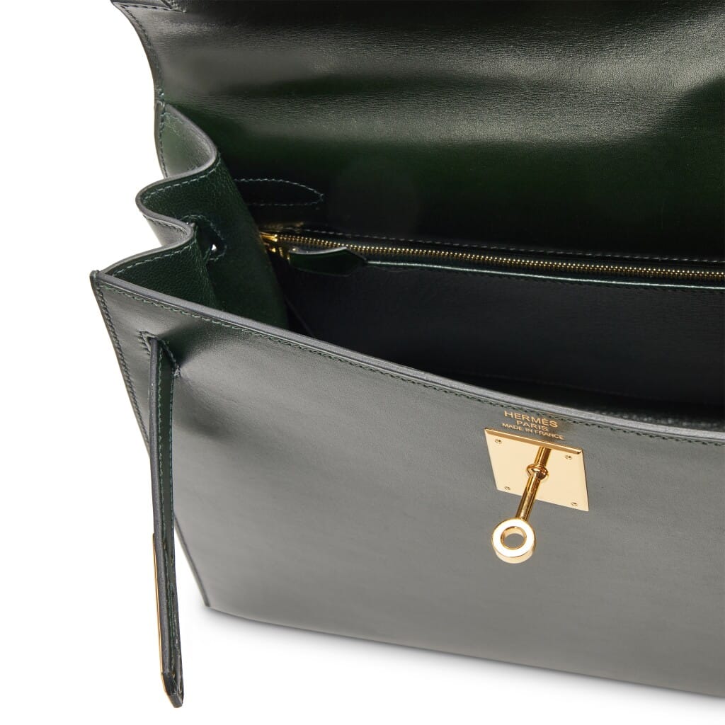 Vert Fonce Box Sellier Kelly 32 Gold Hardware, 2008