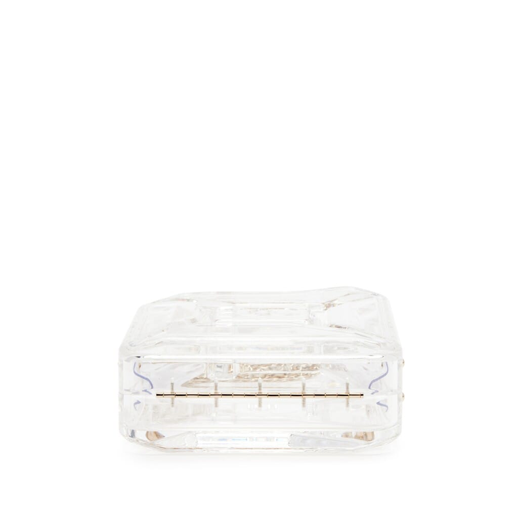 Clear Plexiglass Dubai by Night Gas Tank Jerry Can Minaudière Light Gold Hardware, 2015
