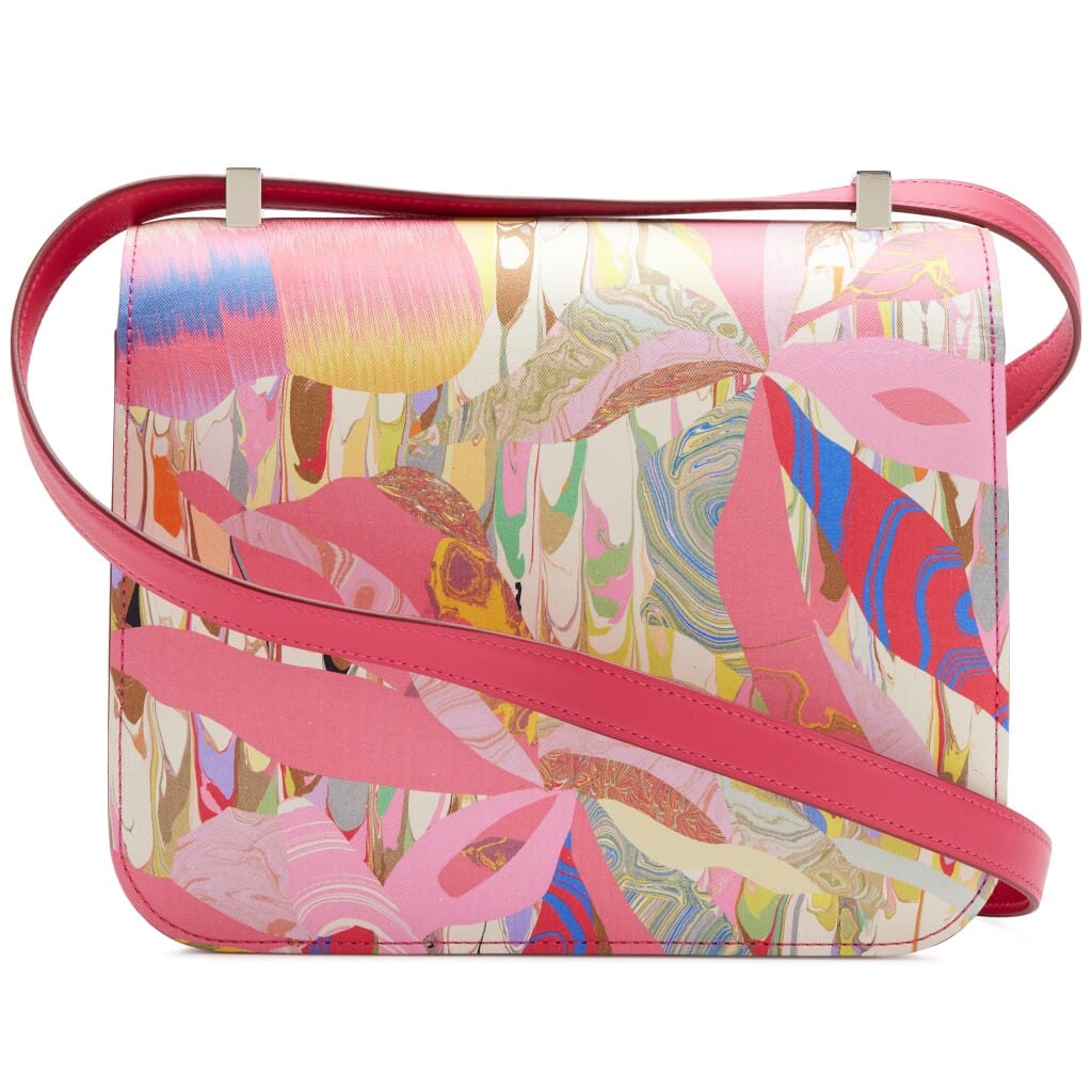 Limited Edition Rose Mexico Swift and Marble Silk Constance 24 Palladium Hardware, 2021
