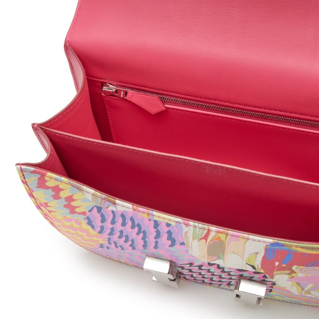 Limited Edition Rose Mexico Swift and Marble Silk Constance 24 Palladium Hardware, 2021