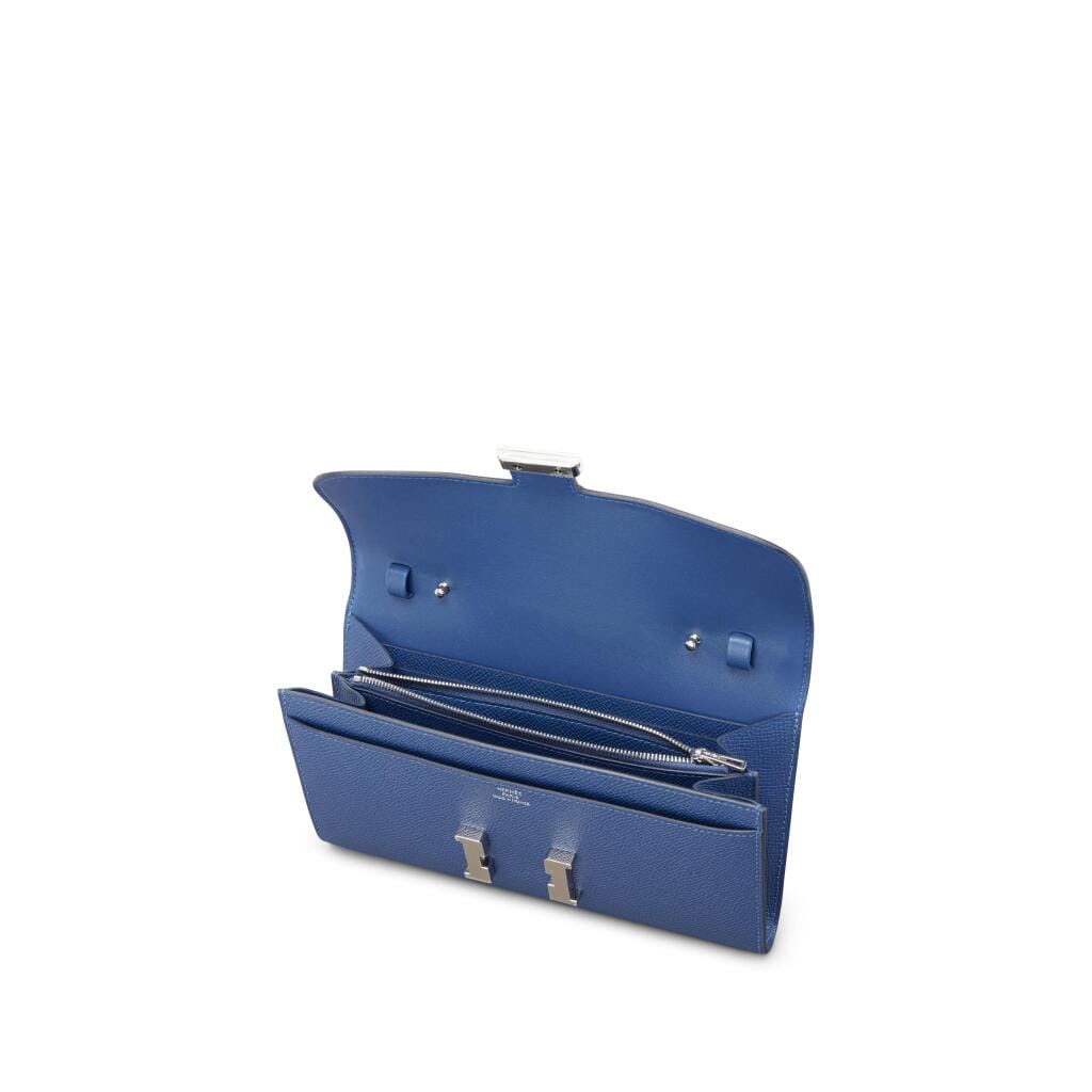 Bleu Tie Epsom Constance-To-Go Wallet Palladium Hardware, 2025