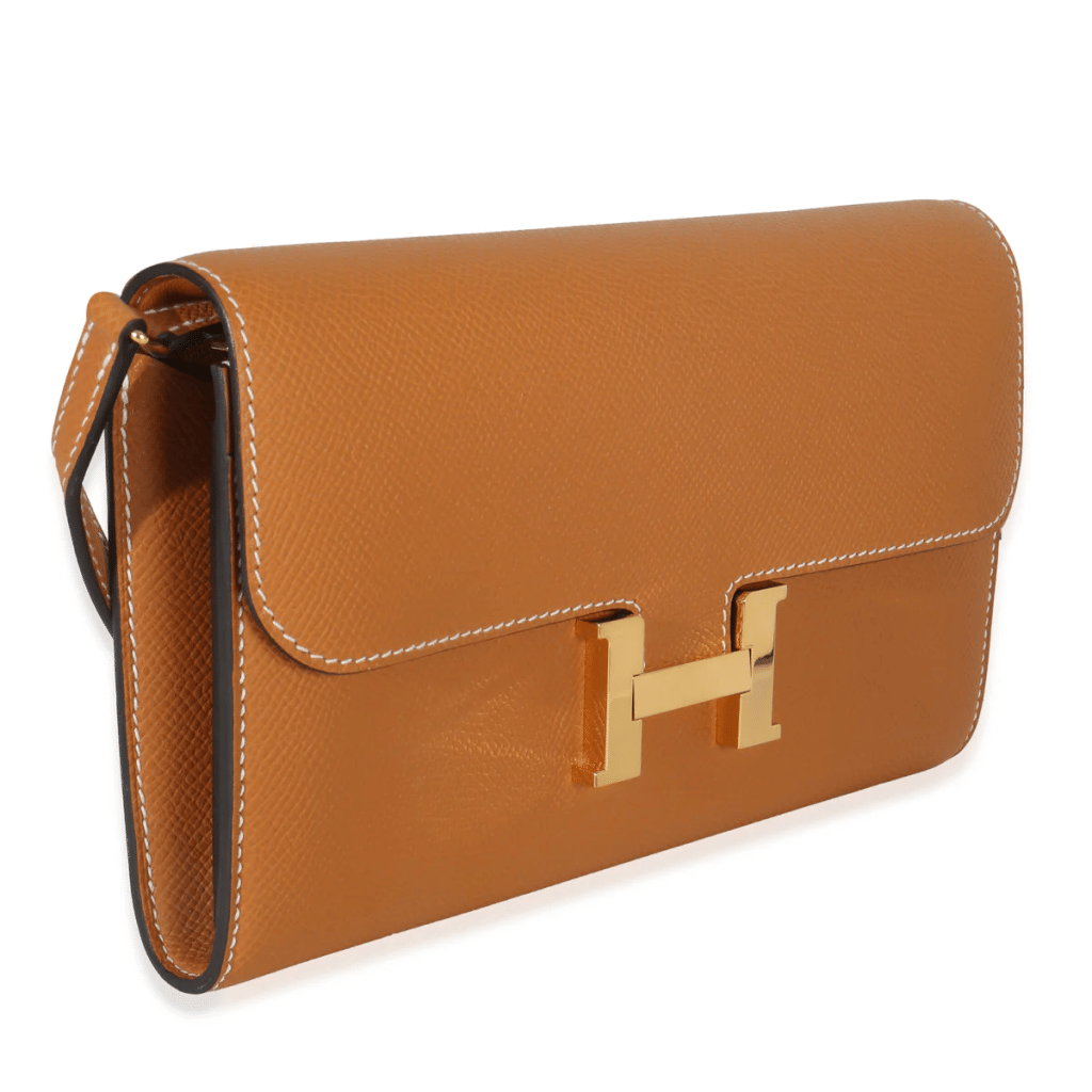 Toffee Epsom Constance-To-Go Wallet Gold Hardware, 2023