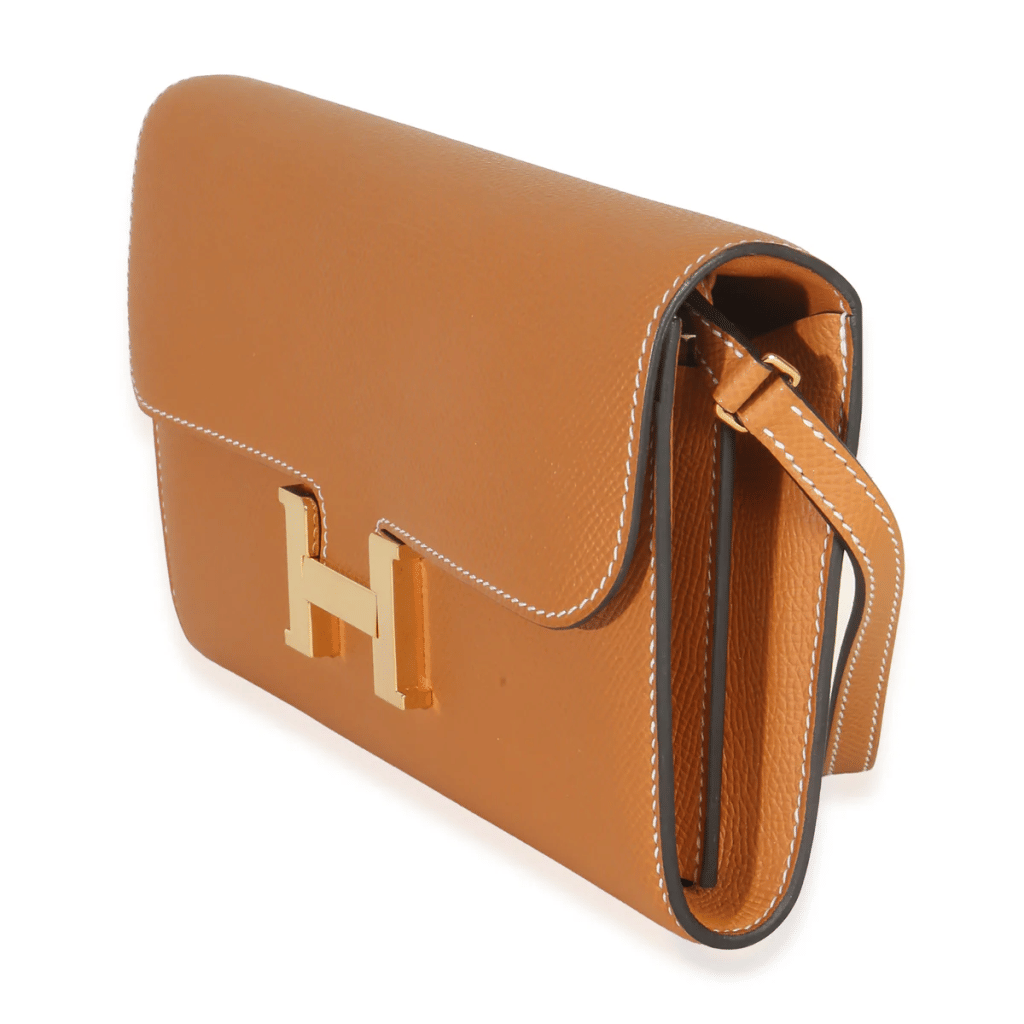 Toffee Epsom Constance-To-Go Wallet Gold Hardware, 2023