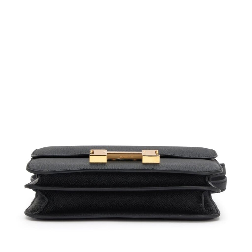 Black Epsom Mini Constance 18 Gold Hardware, 2020