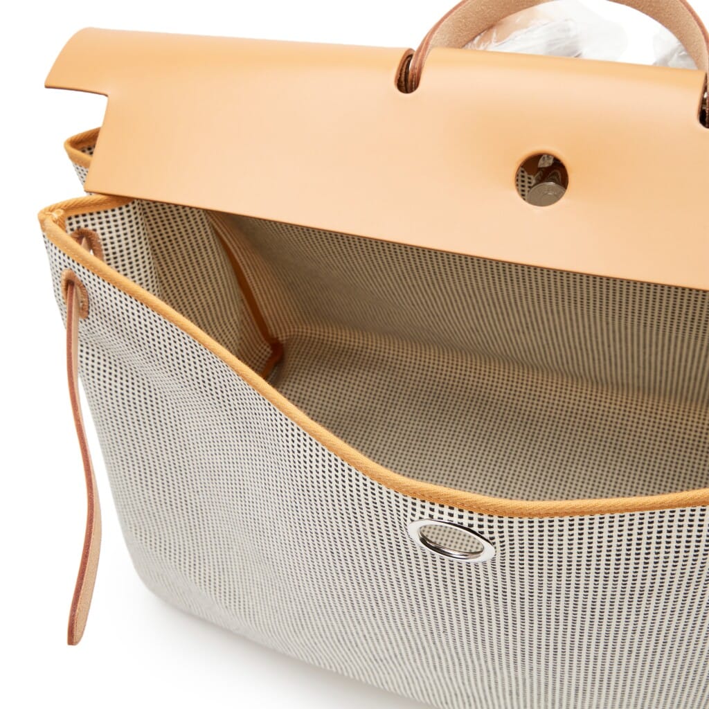 Ecru, Blanc and Black Quadrille Toile and Naturel Sable Hunter Herbag Zip Cabine 50 Bag Palladium Hardware, 2023