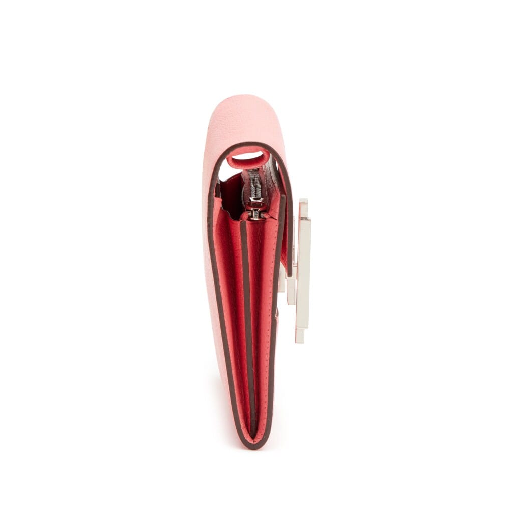 Rose Lipstick Chevre Mysore Cinhetic To Go Wallet on Strap Bag Palladium Hardware, 2018