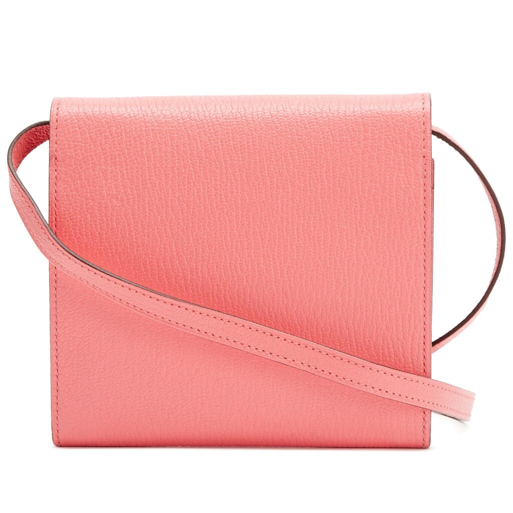 Rose Lipstick Chevre Mysore Cinhetic To Go Wallet on Strap Bag Palladium Hardware, 2018
