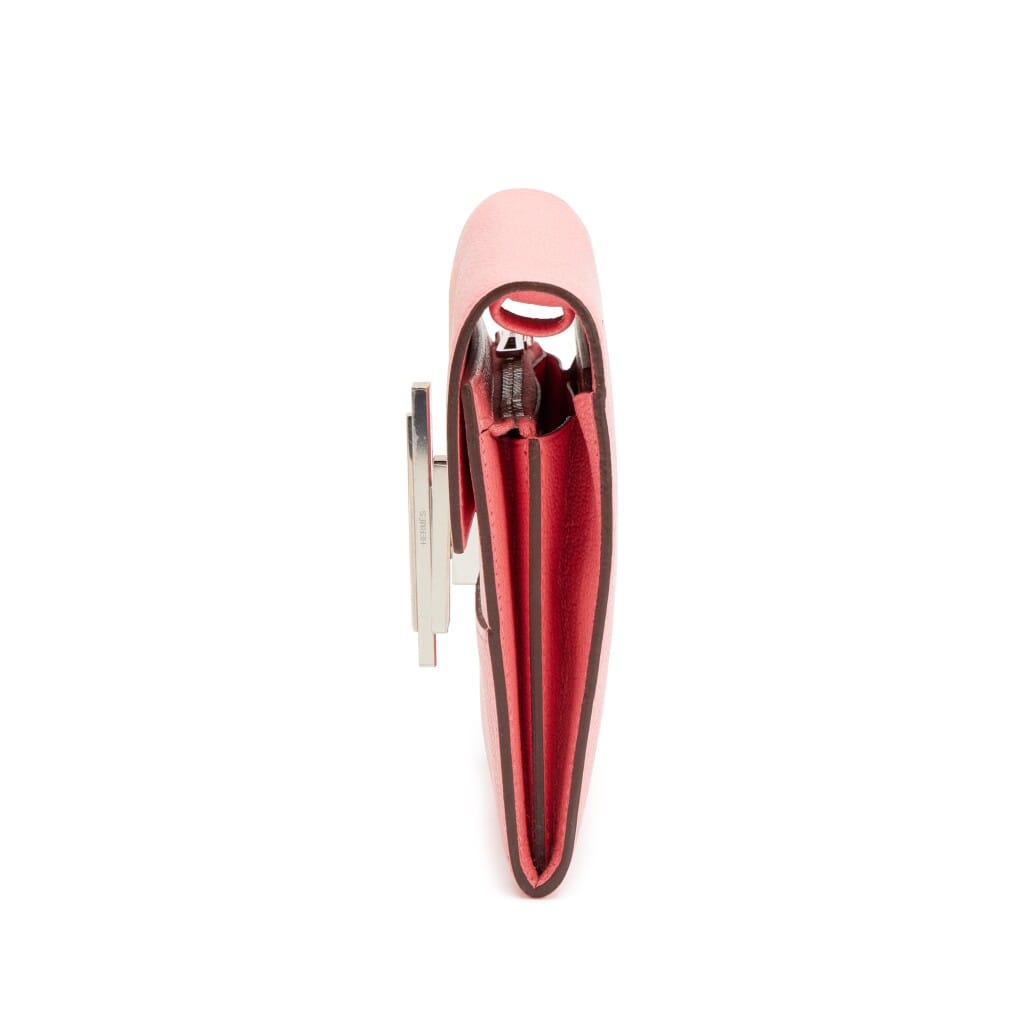 Rose Lipstick Chevre Mysore Cinhetic To Go Wallet on Strap Bag Palladium Hardware, 2018