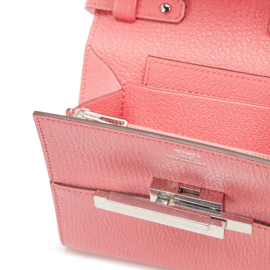 Rose Lipstick Chevre Mysore Cinhetic To Go Wallet on Strap Bag Palladium Hardware, 2018