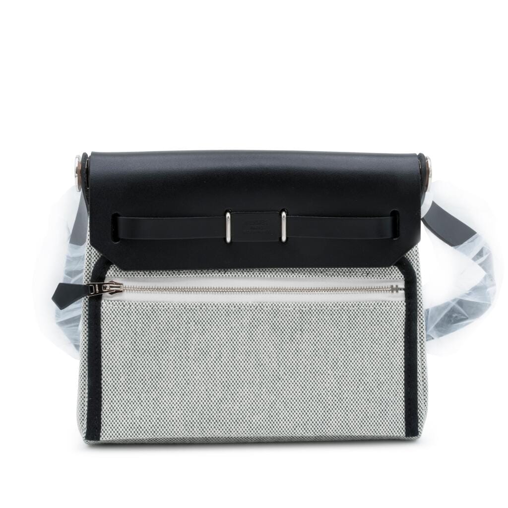 Black Vache Hunter and Ecru and Amande Toile Mini Herbag Zip 20 Palladium Hardware, 2025