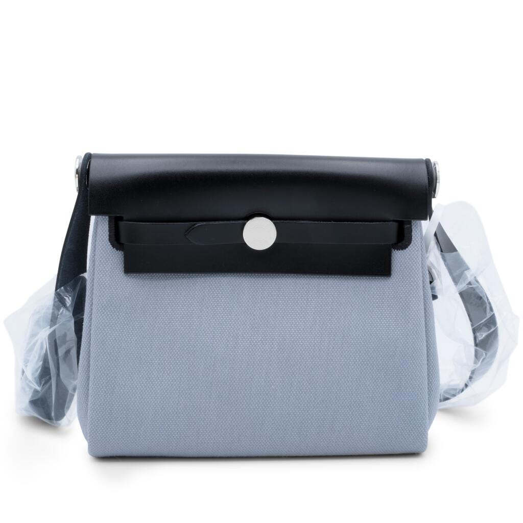 Black Vache Hunter and Gris Pantin Toile Mini Herbag Zip 20 Palladium Hardware, 2025