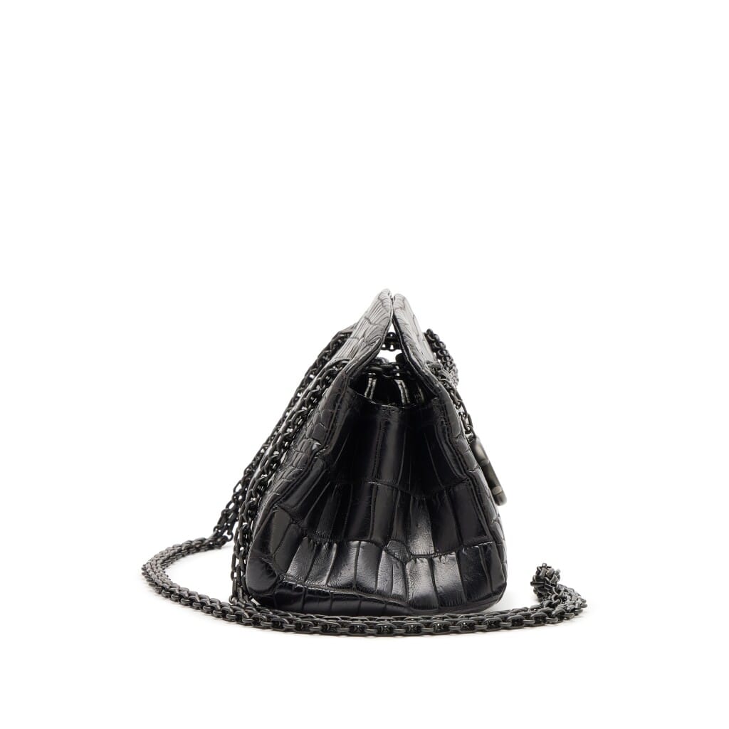 So Black Alligator Just Mademoiselle Mini Bowler Bag Black Hardware, 2010-2011