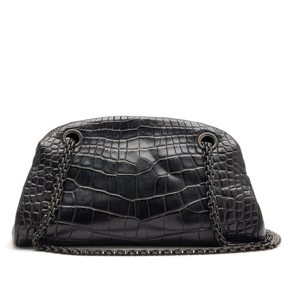 So Black Alligator Just Mademoiselle Mini Bowler Bag Black Hardware, 2010-2011