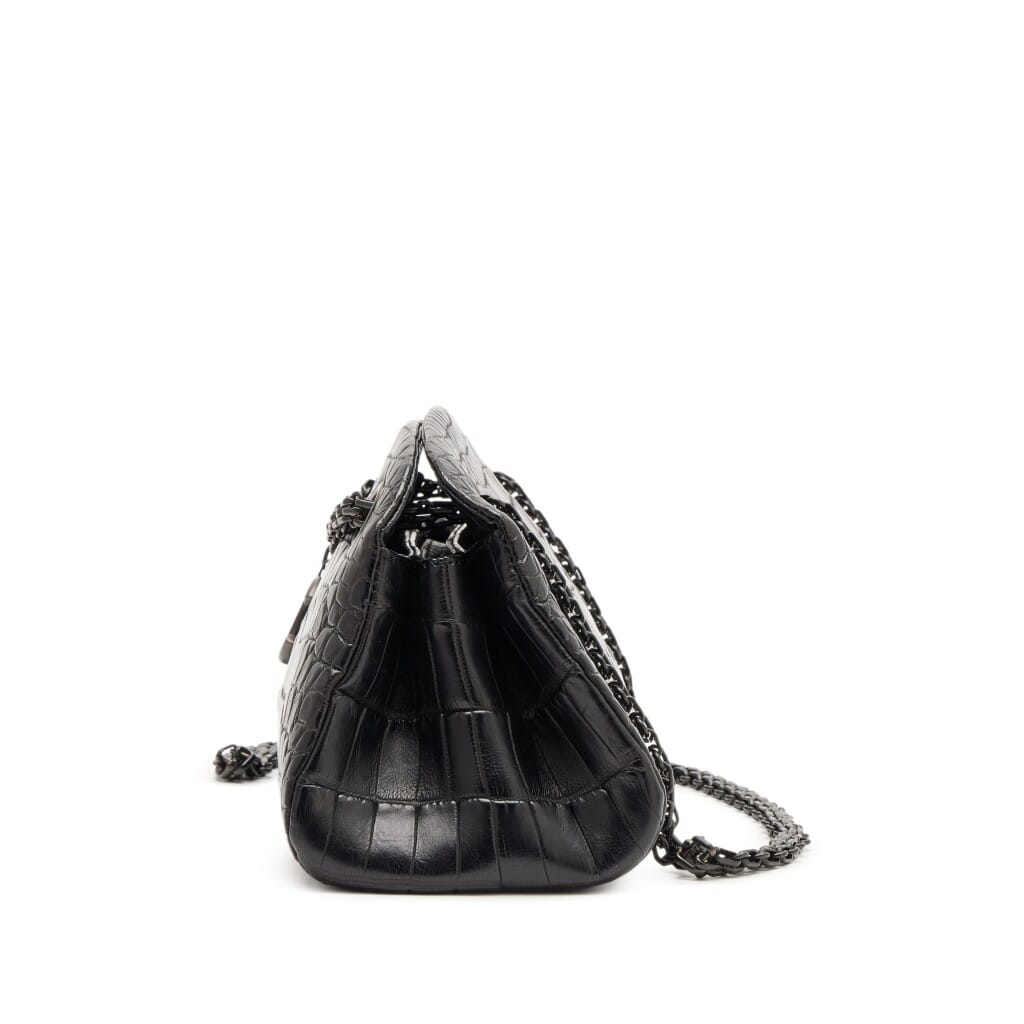 So Black Alligator Just Mademoiselle Mini Bowler Bag Black Hardware, 2010-2011