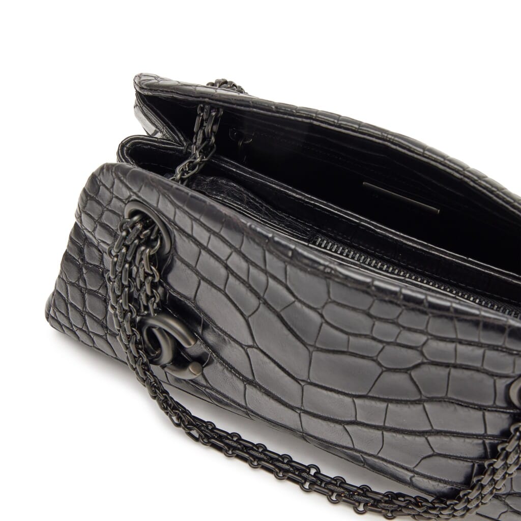 So Black Alligator Just Mademoiselle Mini Bowler Bag Black Hardware, 2010-2011