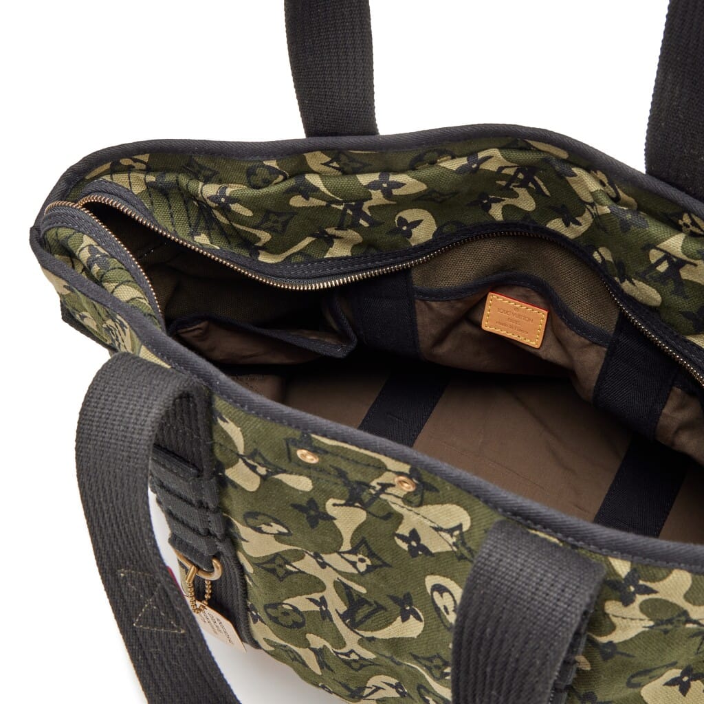 Takashi Murakami Green Monogramouflage Trellis Tote Brass Hardware, 2008