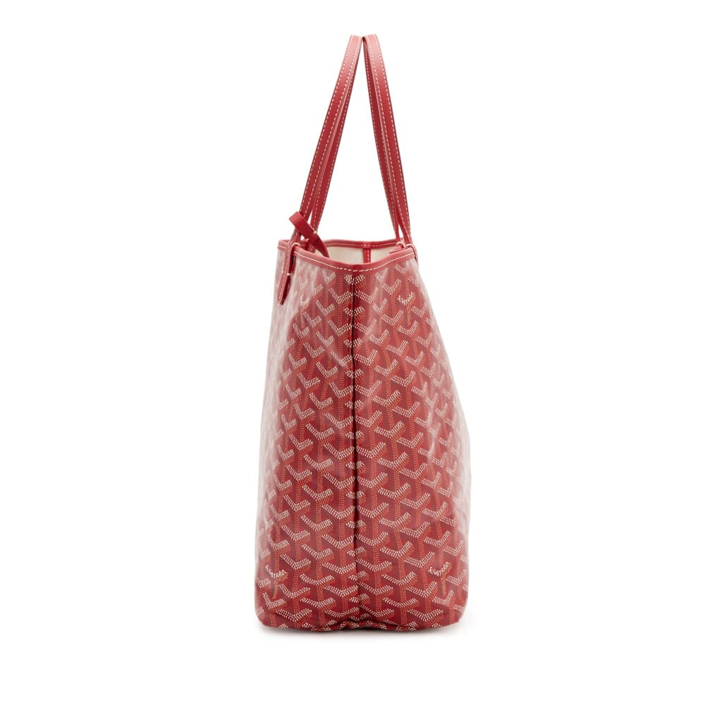 Red Goyardine Canvas and Chevroches Calfskin Saint Louis PM Bag, 2024