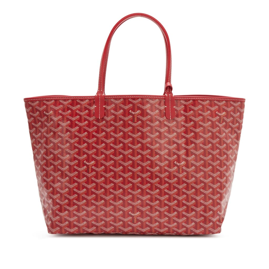 Red Goyardine Canvas and Chevroches Calfskin Saint Louis PM Bag, 2024