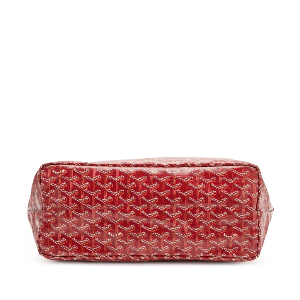 Red Goyardine Canvas and Chevroches Calfskin Saint Louis PM Bag, 2024