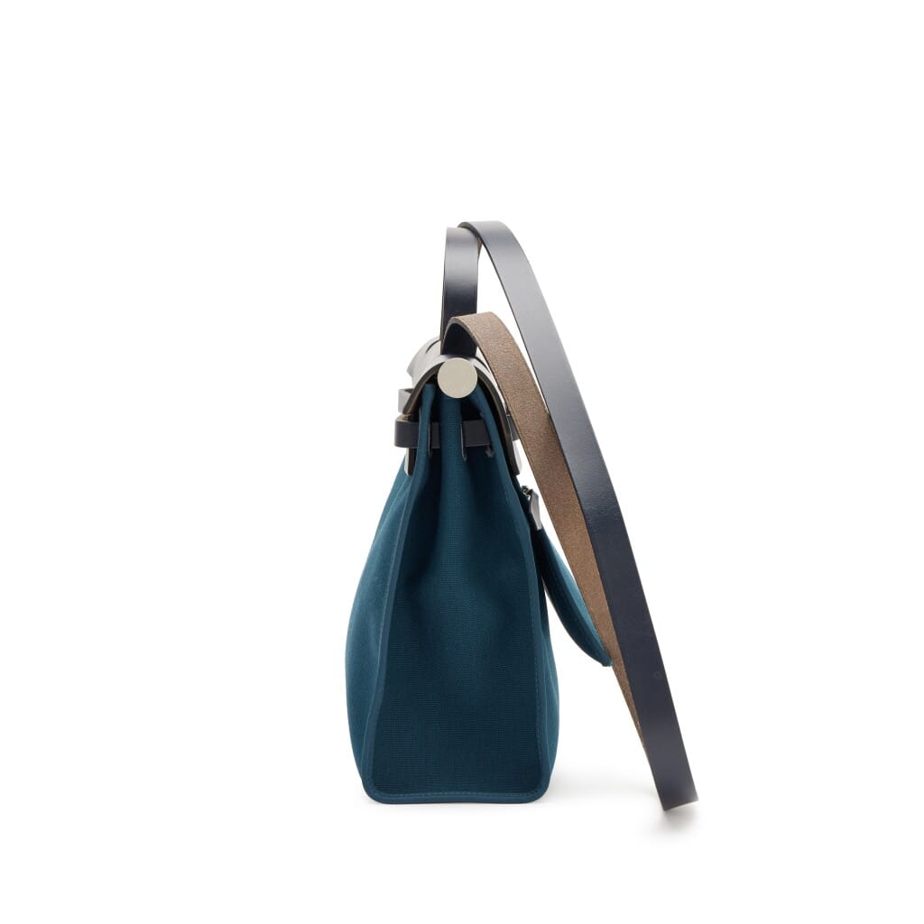 Bleu Ocean Toile Bleu Indigo Vache Hunter Herbag Zip 31 PM Palladium Hardware, 2019